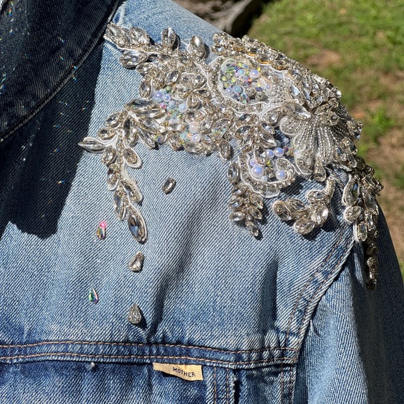 MOTHER Jean Jacket Embellished with Swarovski Crystals - Picture 6 of 14